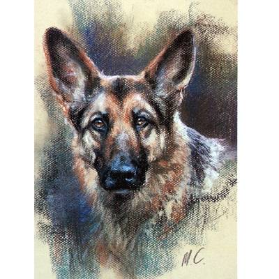 Head of German Shepherd By: Mick Cawston