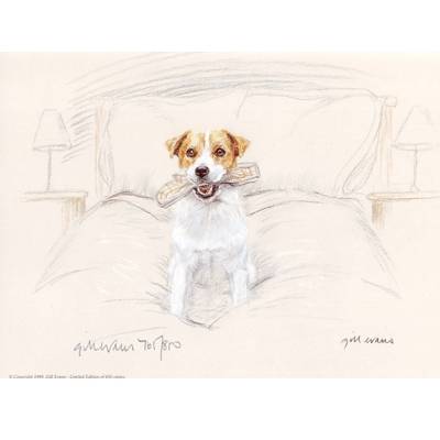 Terrier with Slipper By: Gill Evans