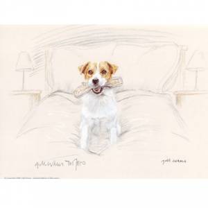 Terrier with Slipper By: Gill Evans