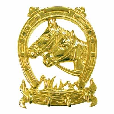 5-583141 Solid Brass Horse Head Key Ring Holder sku 5-583141