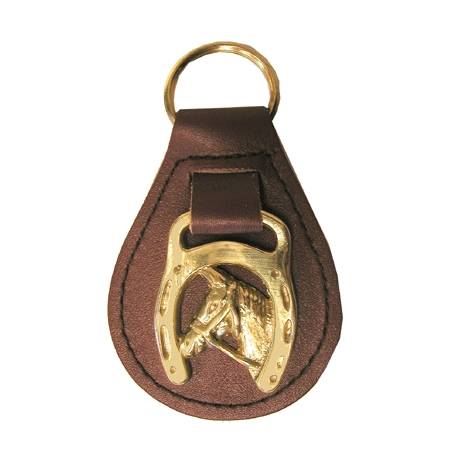 Leather Horse Head Key Fob