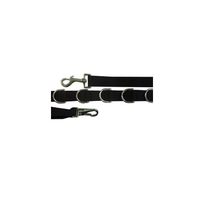 Nylon Side Rein with Elastic and Dees