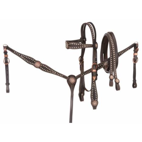 Tough-1 Headstall, Reins & Breastcollar Set