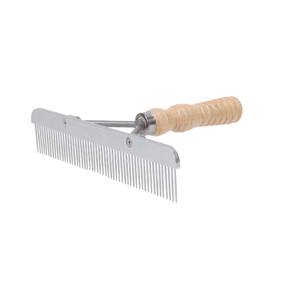 Show Comb with  Wood Handle & Stainless Steel Replaceable Blade