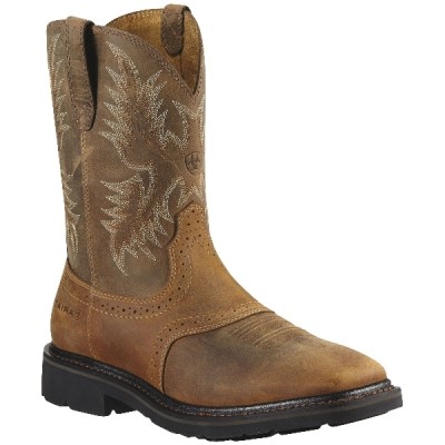 toe mens ariat bark aged sierra boot safety square boots pull riding
