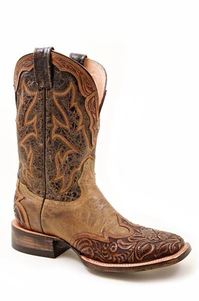 Stetson Ladies Hand Tooled Cowgirl Boots