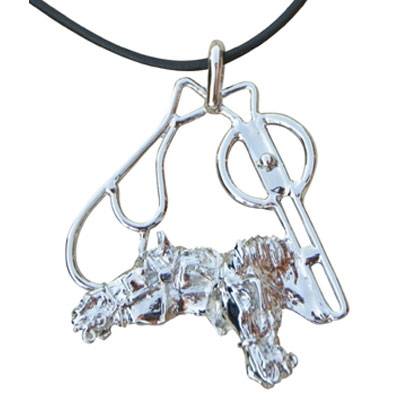 5-610277 Exselle Liverpool Bit Pendant-2 Horse Heads sku 5-610277