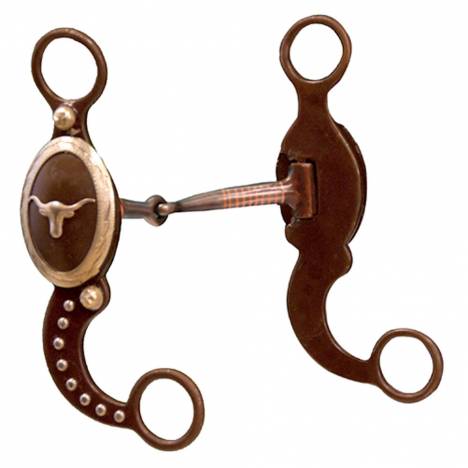 Longhorn Antiqued Show Snaffle With Copper Inlays