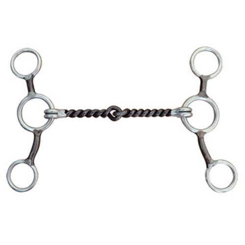 INTREPID INTERNATIONAL Antique Jr Cow Horse Twisted Wire Snaffle Bit sku INTREPID INTERNATIONAL