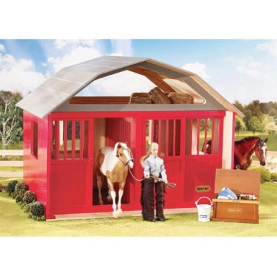 Breyer Two Stall Red Wood Barn