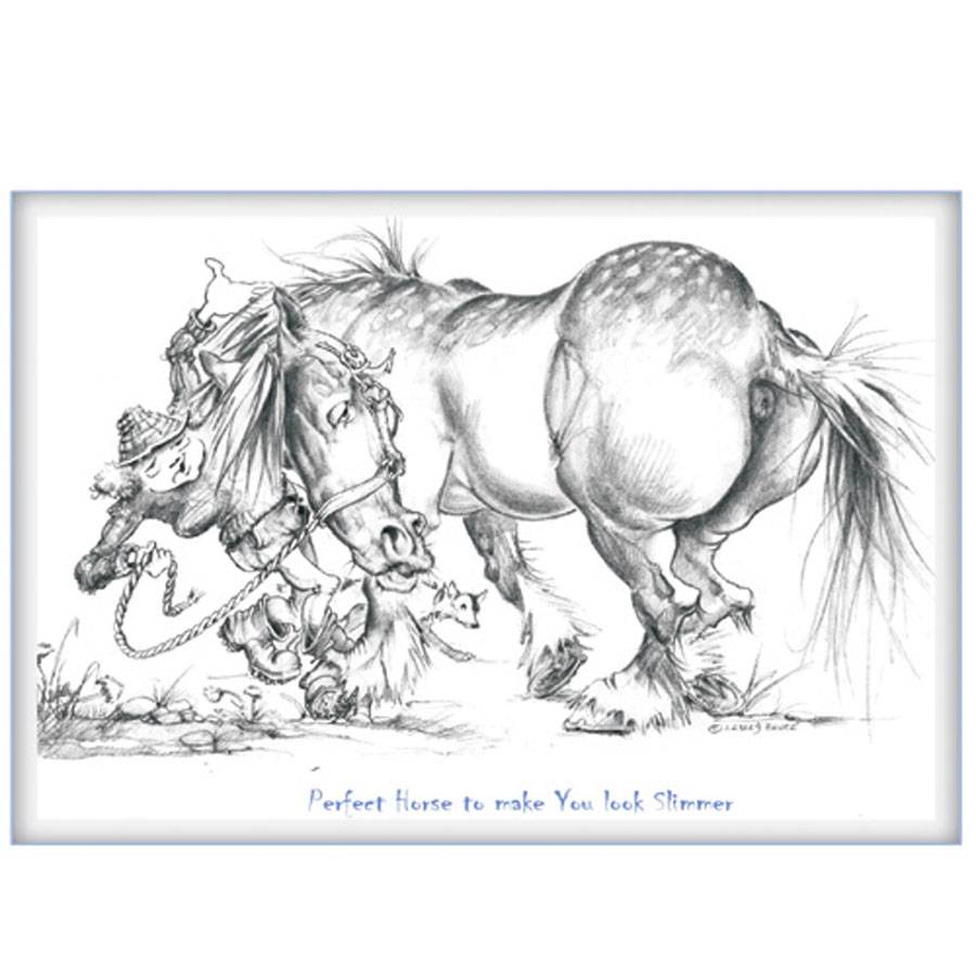 Perfect Horse To Make You Look Slimmer Blank Greeting Cards - 6 Pack