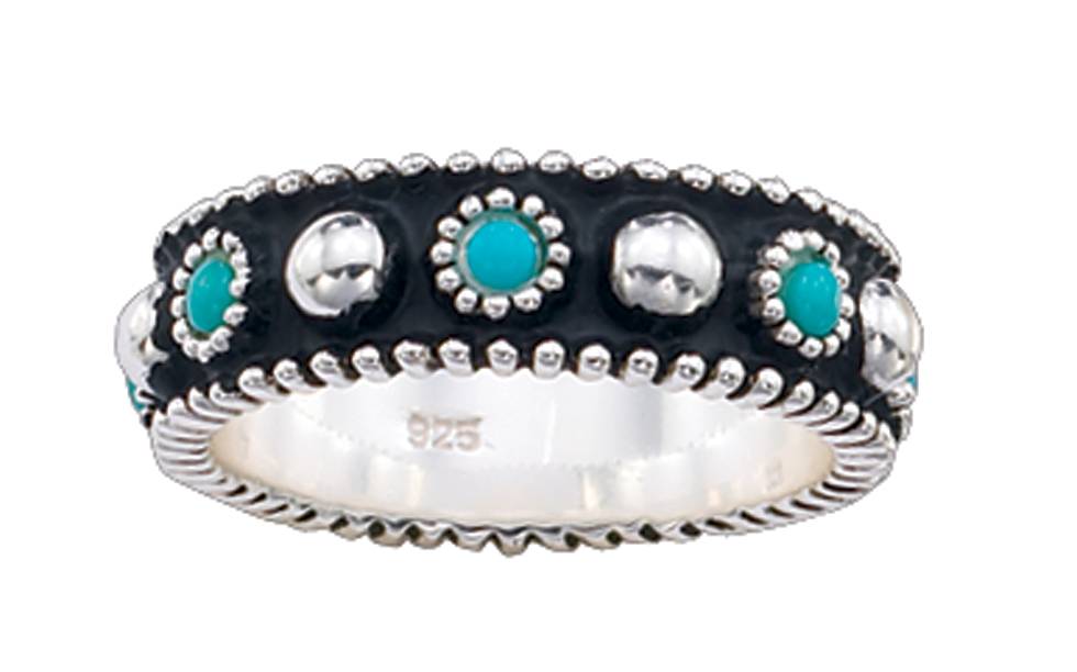 5-613687 Montana Silversmiths Turquoise Cabochon Band Ring sku 5-613687