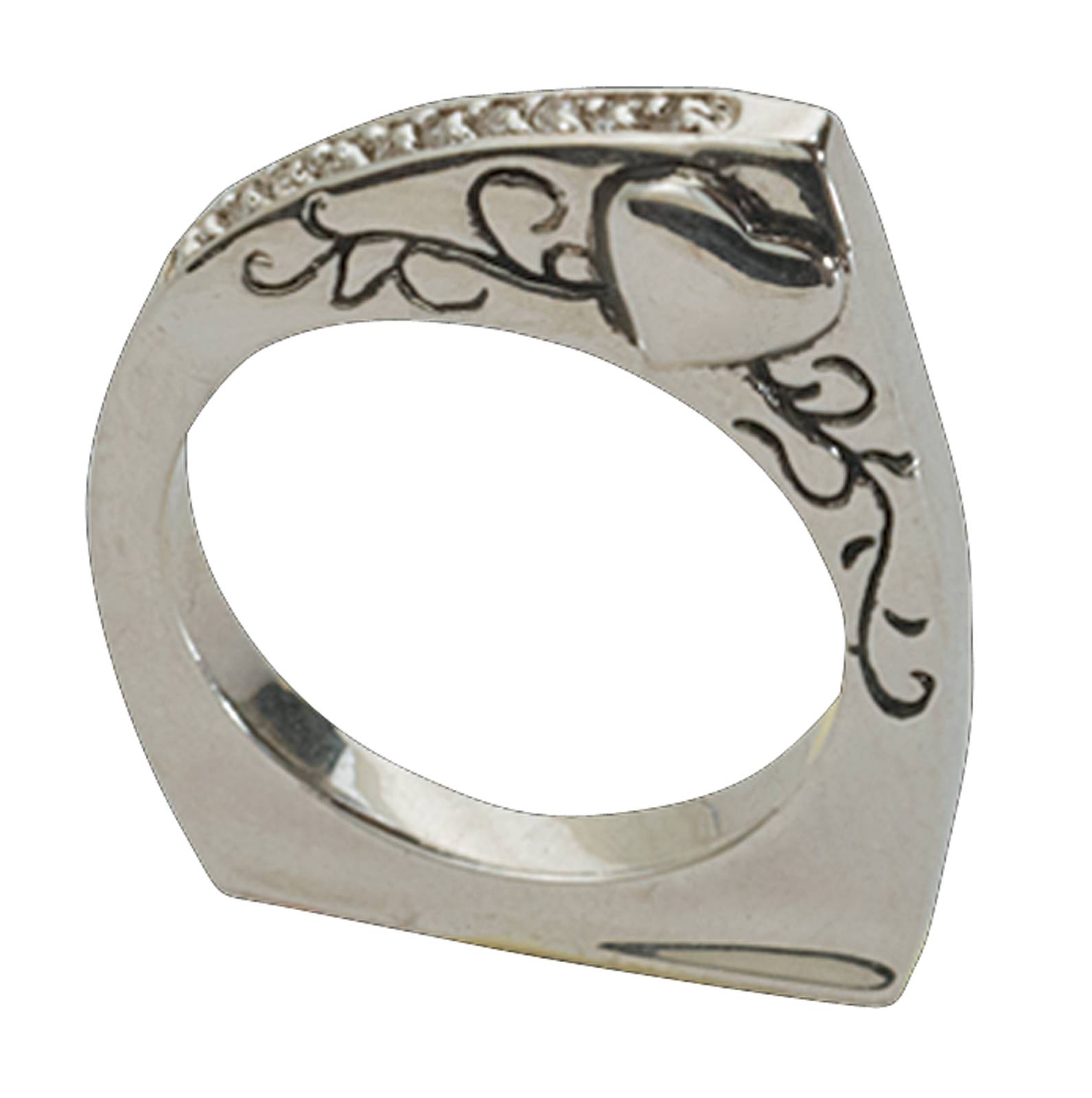 5-613972 Montana Silversmiths Follow Your Heart Silver Band sku 5-613972