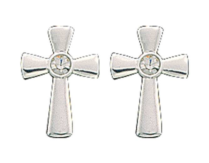 5-614021 Montana Silversmiths Tiny Silver Cross Post Earrin sku 5-614021