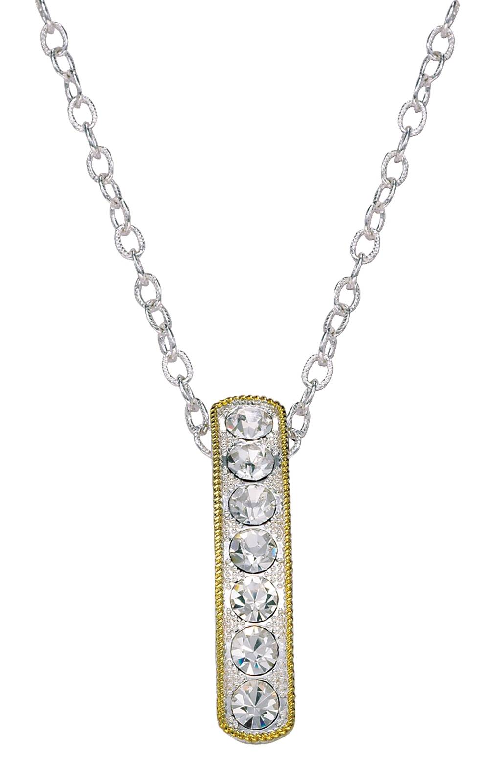 Montana Silversmiths Crystal Shine In Gold Hanging Bar Necklace