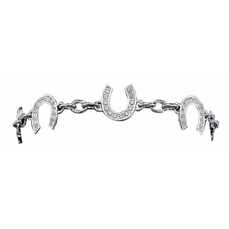 Montana Silversmiths Crystal Clear Lucky Horseshoe Link Bracelet