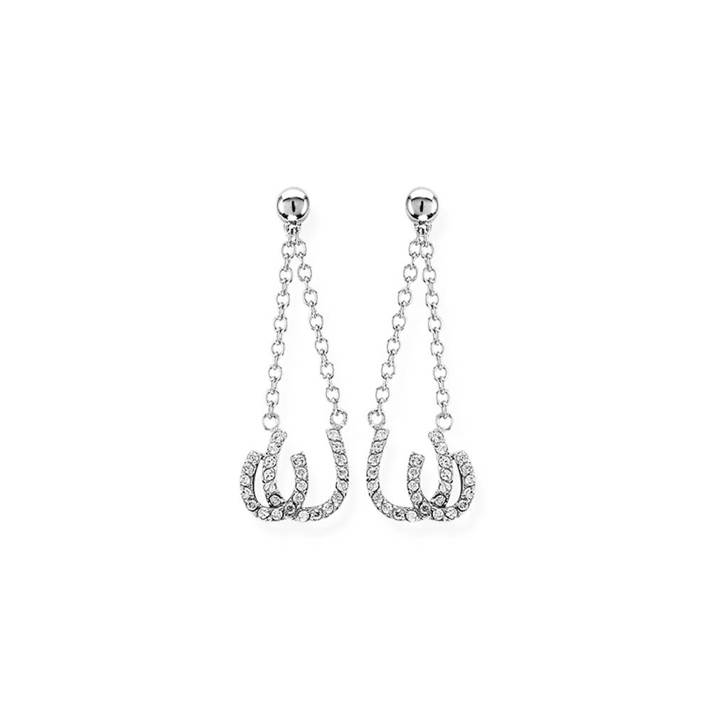 Kelly Herd Double Horseshoe Earrings - Sterling Silver