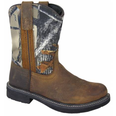 Smoky Mountain Buffalo Wellington Boots - Youth, Brown/Camo