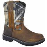 Smoky Mountain Youth Buffalo Camo Leather Wellington Boots