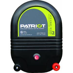 Patriot P5 Dual Purpose Fence Energizer - 12 V DC/110 V AC