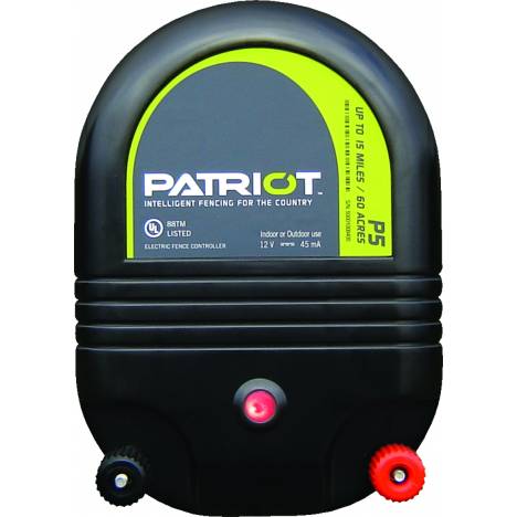 Patriot P5 Dual Purpose Fence Energizer - 12 V DC/110 V AC