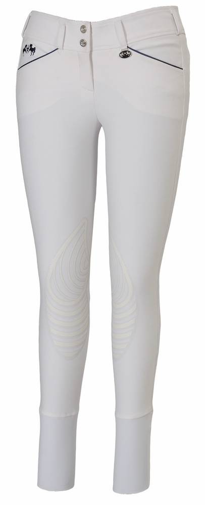 Equine Couture Brittni Knee Patch Riding Breeches Ladies Front Zip 