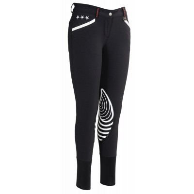 Equine Couture Stars & Stripes Breeches - Ladies, Knee Patch