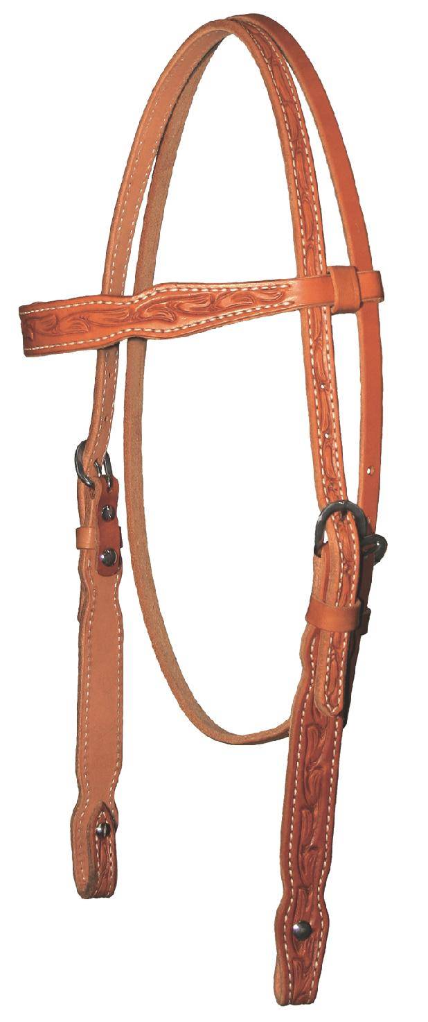 Reinsman 5/8 Tooled Floral Browband Headstall