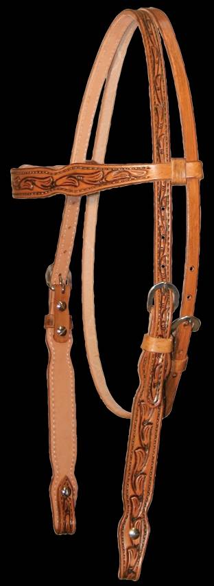 5-628833 Reinsman 5/8 Tooled Floral Browband Headstall sku 5-628833