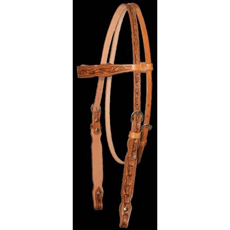 Reinsman 5/8" Tooled Floral Browband Headstall