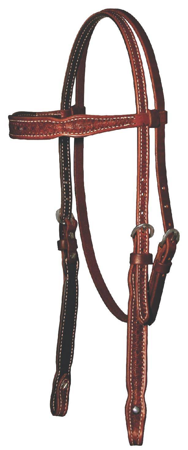 5-628842 Reinsman 5/8 Tooled Snowflake Browband Headstall sku 5-628842