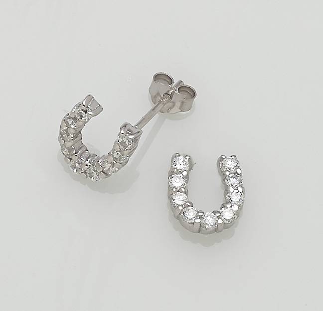 Sterling Silver Horseshoe Earrings