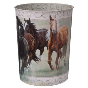 Gift Corral Waste Basket Horses