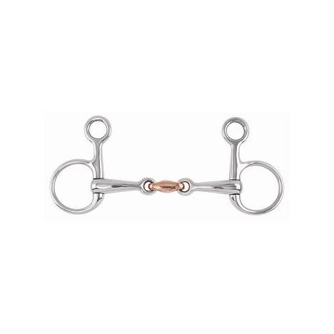 Shires Hanging Cheek, Copper Lozenge Snaffle