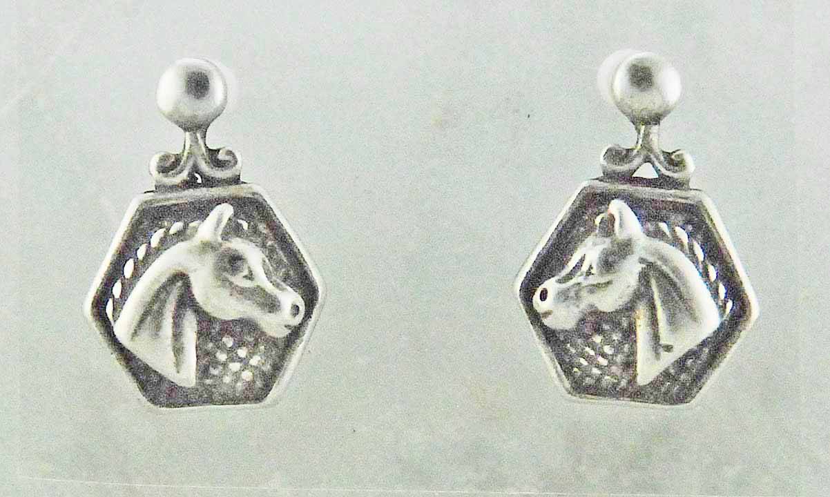 Finishing Touch Horse Head in Hex Earrings