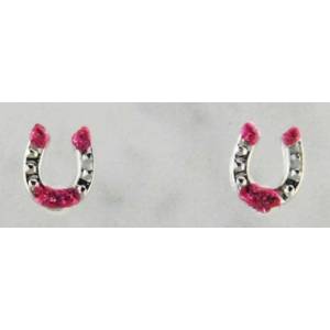 Finishing Touch Horse Shoe with  Glitter Earrings