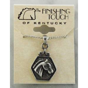 Finishing Touch Horse Head in Hex Necklace