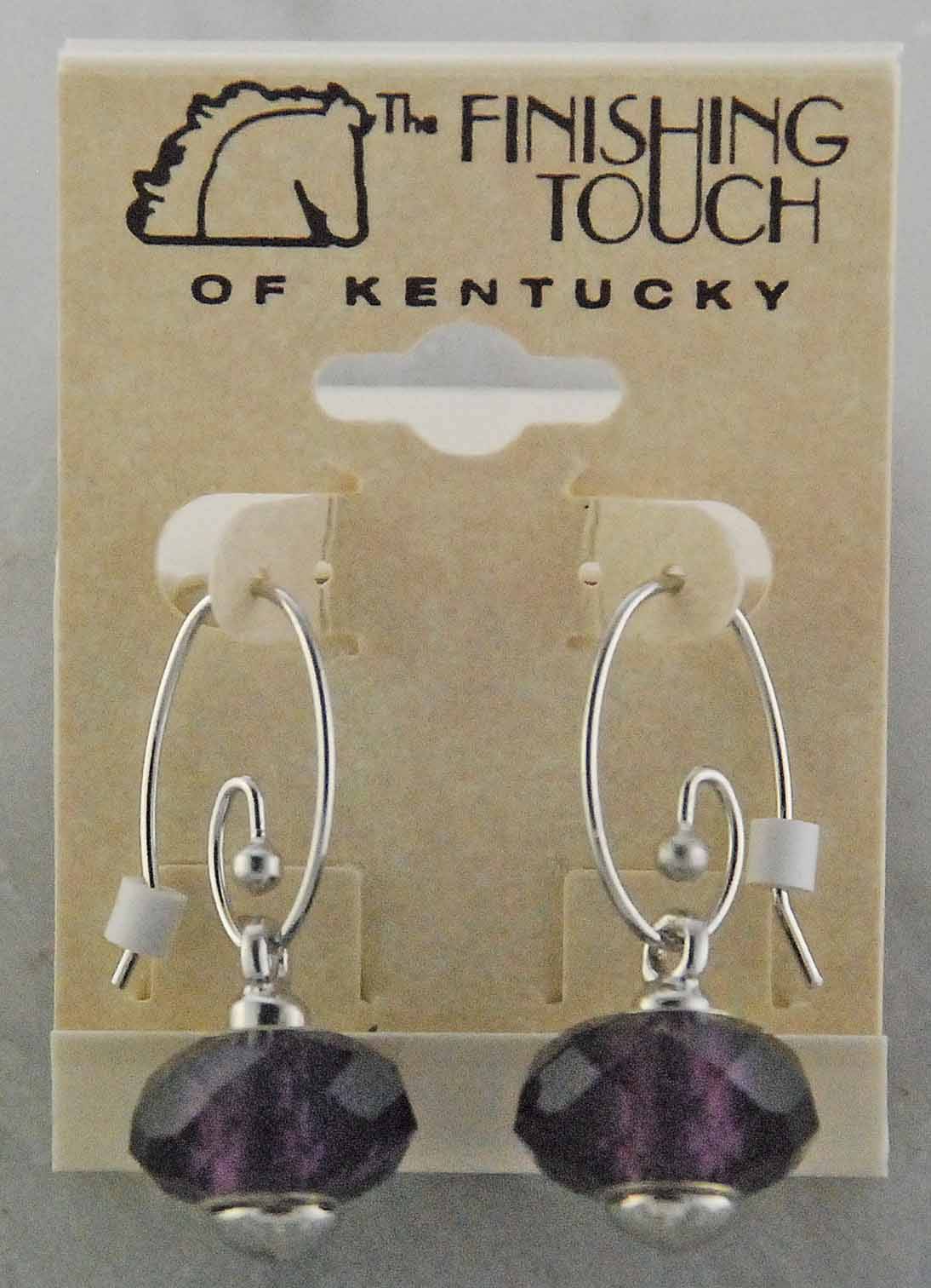 Finishing Touch Pandora Wire Earrings with  Drop Link Glass Bead