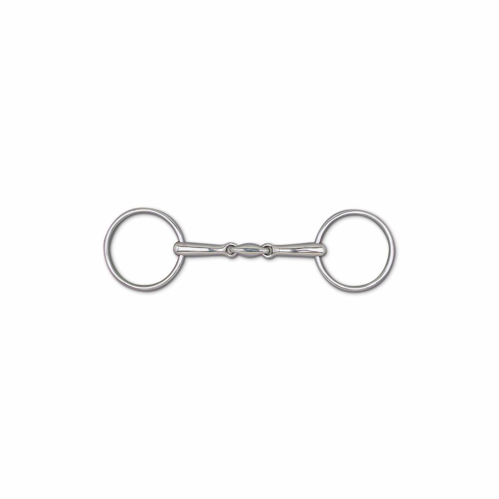 Toklat 14mm 3-Piece Snaffle Bit - 3 1/4" Rings