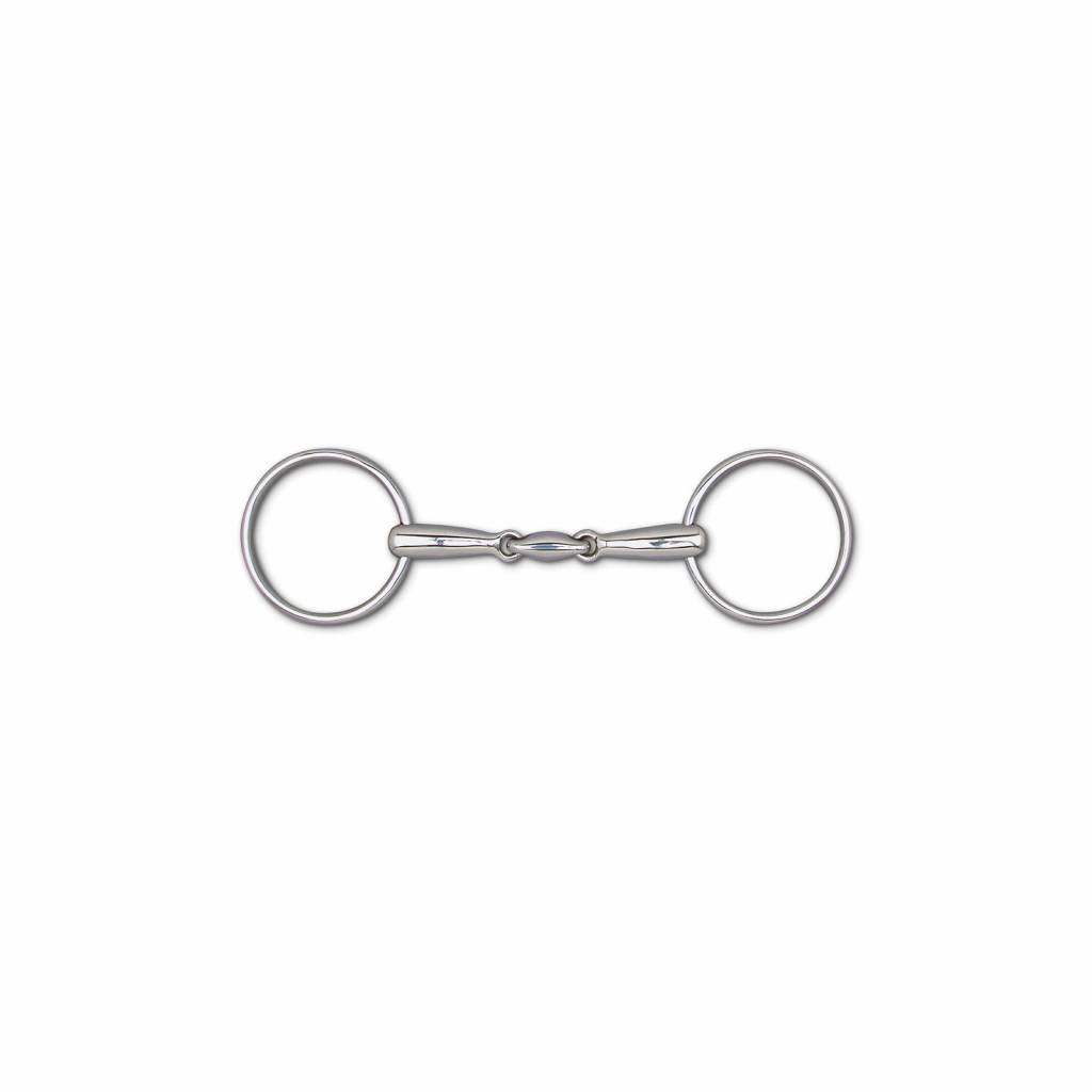 Toklat 16mm 3-Piece Snaffle Bit - 3 1/8" Rings