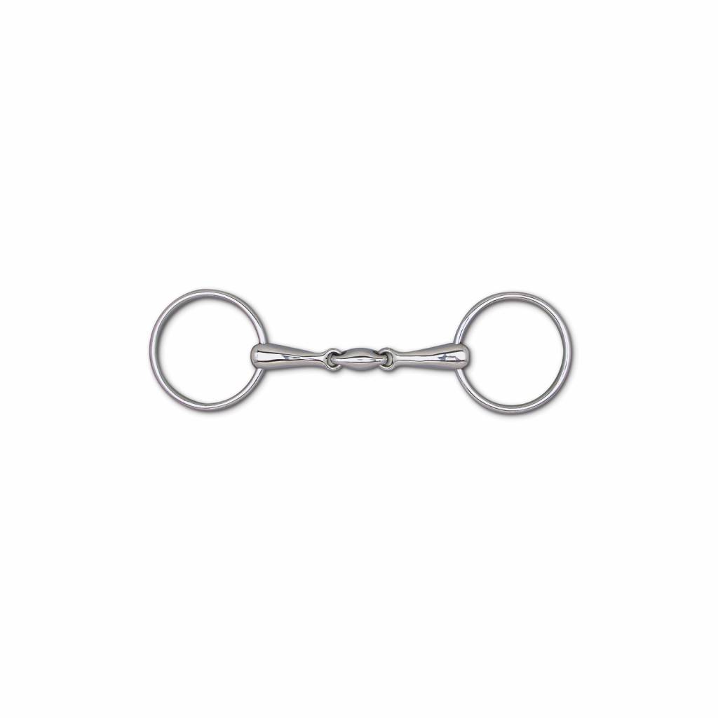 Toklat 18mm 3-Piece Snaffle Bit - 3 1/4" Rings