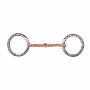 Toklat Flat Loose Ring Copper Twisted Wire Snaffle