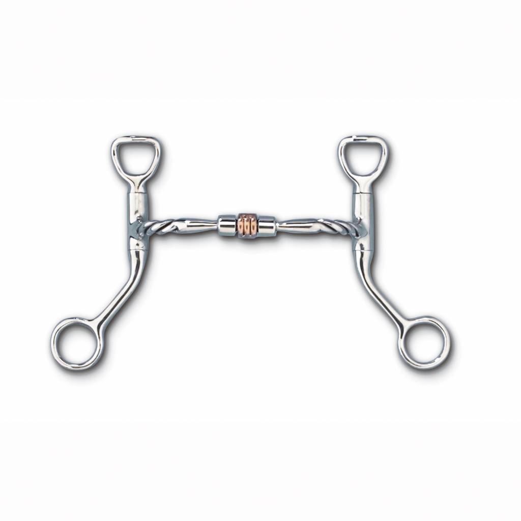 Myler Level 1HBT Shank Twisted Comfort Copper Roller Snaffle Bit