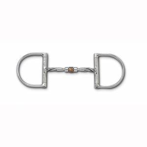 Myler Level 1 English Dee Twisted Comfort Snaffle Copper Roller Bit with o Hooks