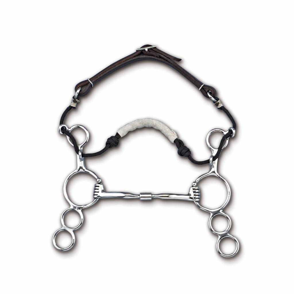 Myler Level 1 Sweet Iron Comfort Snaffle 3-Ring Combination Bit