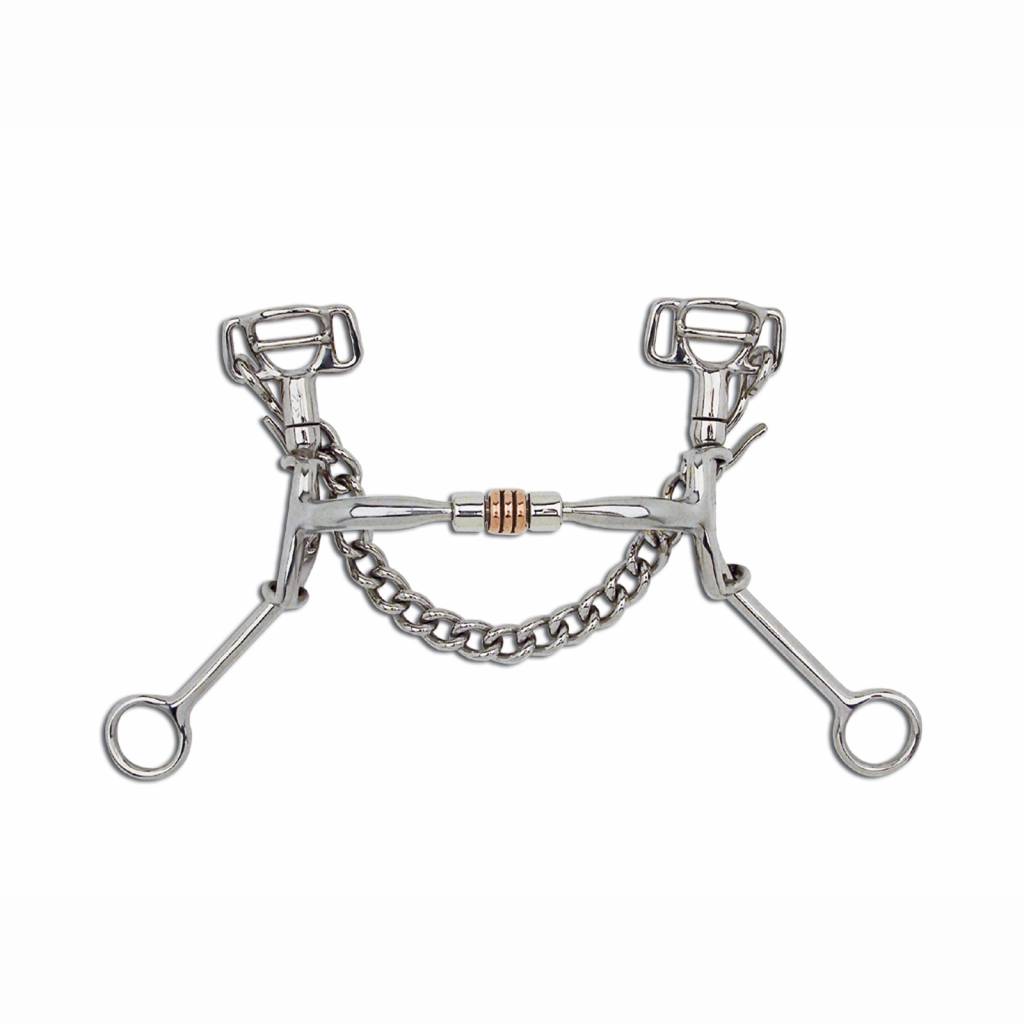 Myler Level 1 Lynn McKenzie MMB Medium Shank Sweet Iron Roller Comfort Snaffle