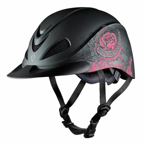 Troxel Rose Western Rebel Helmet - Black/Pink