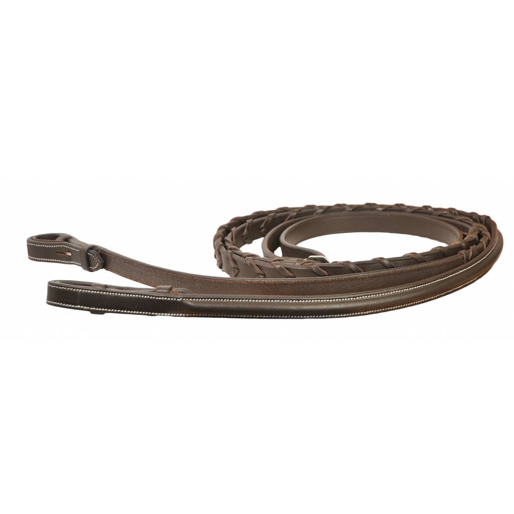 Da Vinci Plain Raised Laced Reins with Hook Stud Ends