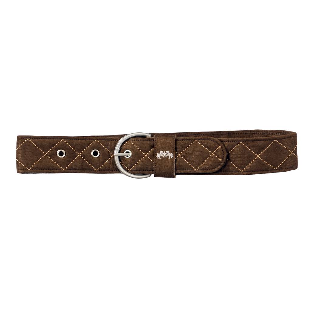 Equine Couture Diamond Quilted Suede Belt - Ladies