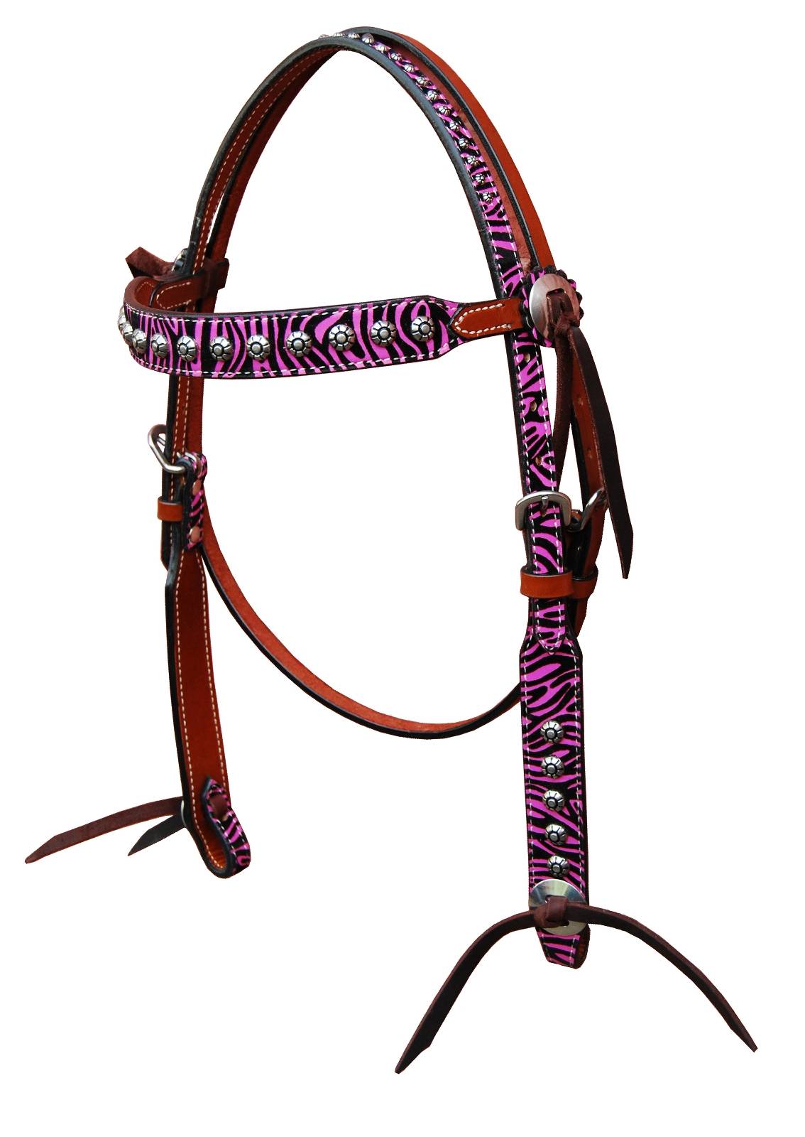 468856PINK HRSE Turn-Two Browband Headstall - Chasing Wild sku 468856PINK HRSE